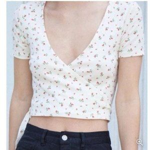 Brandy Melville floral crossover top